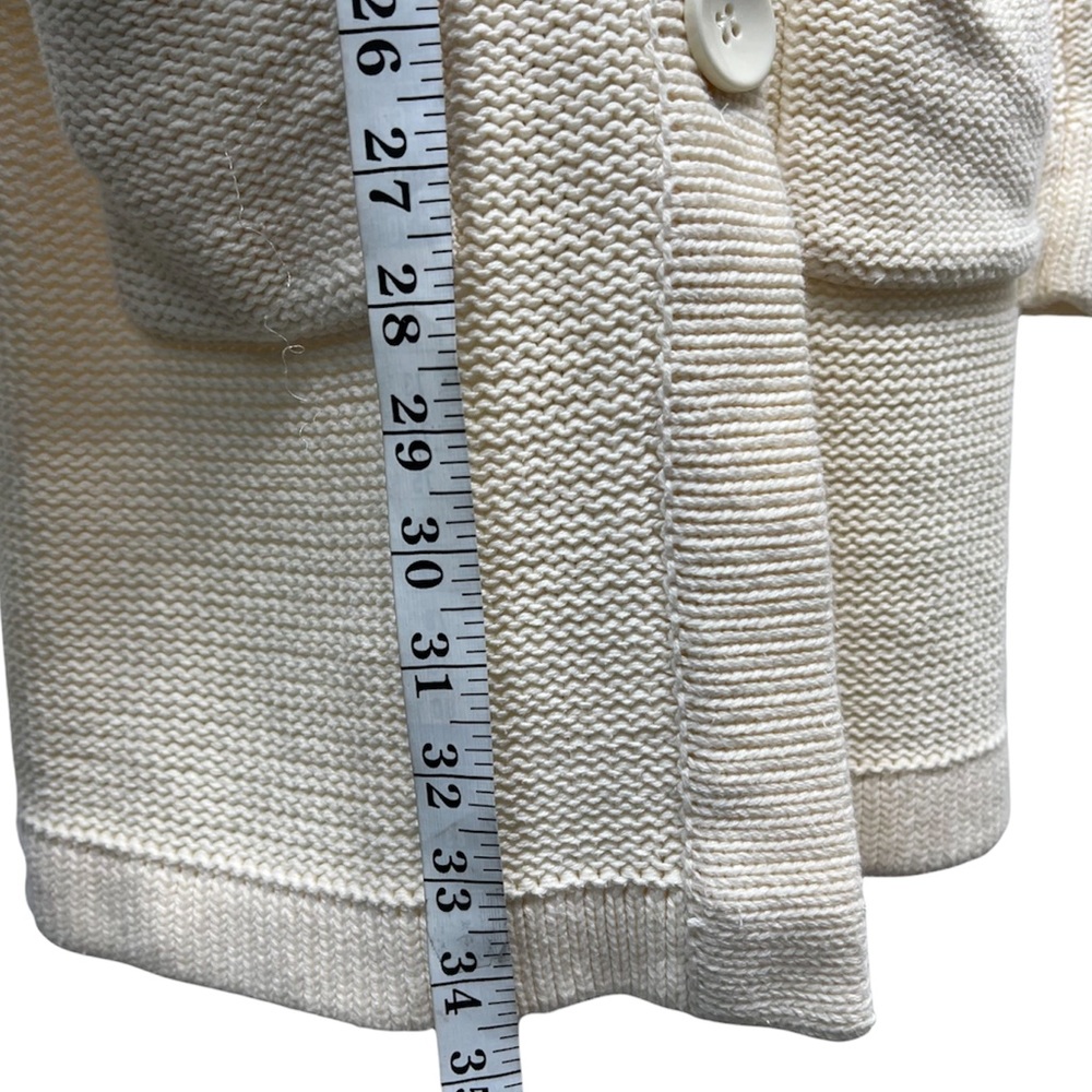CHADWICKS Chunky Cardigan Sweater Cable Detail Knit Button Down 2 Pocket - Picture 5 of 8